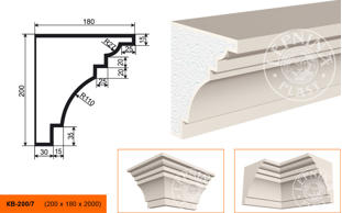Фасадный карниз Lepninaplast КВ-200/7