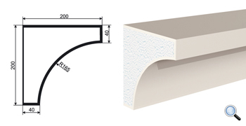 Фасадный карниз Lepninaplast КВ-200/8