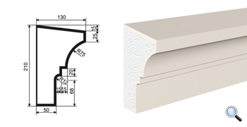Фасадный карниз Lepninaplast КВ-210/1