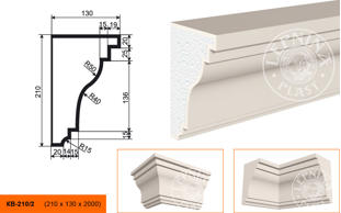 Фасадный карниз Lepninaplast КВ-210/2