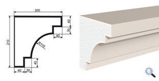 Фасадный карниз Lepninaplast КВ-210/3