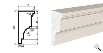 Фасадный карниз Lepninaplast КВ-220/4