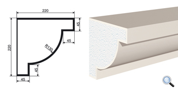 Фасадный карниз Lepninaplast КВ-220/5