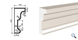 Фасадный карниз Lepninaplast КВ-230/1