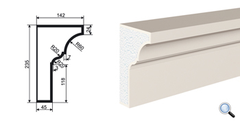 Фасадный карниз Lepninaplast КВ-235/1