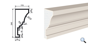 Фасадный карниз Lepninaplast КВ-240/1
