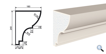 Фасадный карниз Lepninaplast КВ-240/2