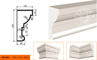 Фасадный карниз Lepninaplast КВ-250/1