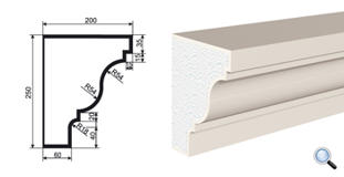 Фасадный карниз Lepninaplast КВ-250/3