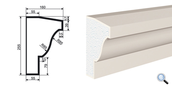 Фасадный карниз Lepninaplast КВ-255/1