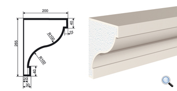 Фасадный карниз Lepninaplast КВ-265/1