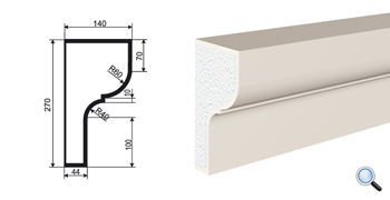 Фасадный карниз Lepninaplast КВ-270/1