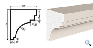 Фасадный карниз Lepninaplast КВ-270/2