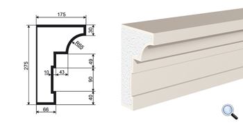 Фасадный карниз Lepninaplast КВ-275/1