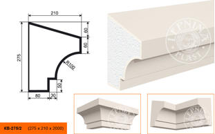 Фасадный карниз Lepninaplast КВ-275/2