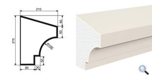Фасадный карниз Lepninaplast КВ-275/2