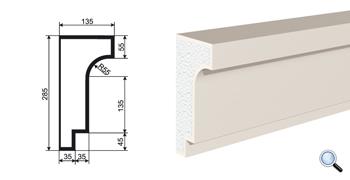 Фасадный карниз Lepninaplast КВ-285/3