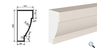 Фасадный карниз Lepninaplast КВ-290/1