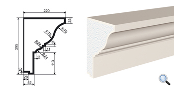 Фасадный карниз Lepninaplast КВ-295/1