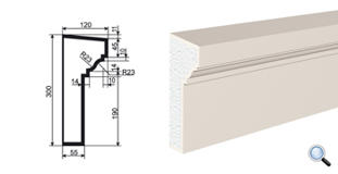 Фасадный карниз Lepninaplast КВ-300/1