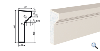 Фасадный карниз Lepninaplast КВ-300/1