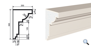 Фасадный карниз Lepninaplast КВ-300/3
