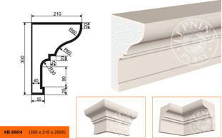 Фасадный карниз Lepninaplast КВ-300/4