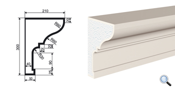 Фасадный карниз Lepninaplast КВ-300/4