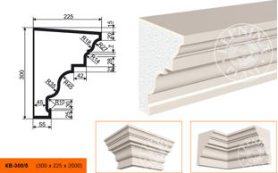 Фасадный карниз Lepninaplast КВ-300/5
