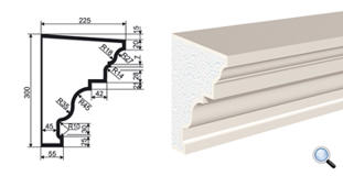Фасадный карниз Lepninaplast КВ-300/5
