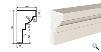 Фасадный карниз Lepninaplast КВ-320/1