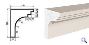 Фасадный карниз Lepninaplast КВ-320/2