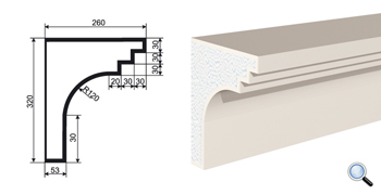Фасадный карниз Lepninaplast КВ-320/2