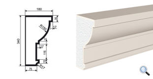 Фасадный карниз Lepninaplast КВ-340/1