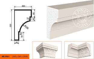 Фасадный карниз Lepninaplast КВ-350/1