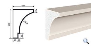 Фасадный карниз Lepninaplast КВ-350/2