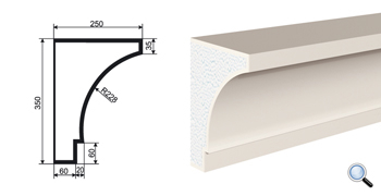 Фасадный карниз Lepninaplast КВ-350/2