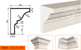 Фасадный карниз Lepninaplast КВ-350/3