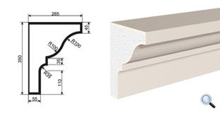 Фасадный карниз Lepninaplast КВ-350/3