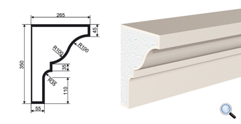 Фасадный карниз Lepninaplast КВ-350/3
