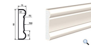 Фасадный молдинг Lepninaplast МВ-60/3