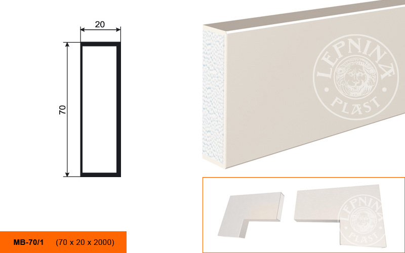Фасадный молдинг Lepninaplast МВ-70/1