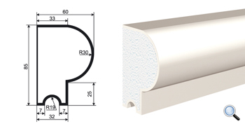 Фасадный молдинг Lepninaplast МВ-85/2