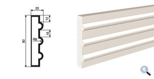 Фасадный молдинг Lepninaplast МВ-90/1