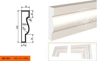 Фасадный молдинг Lepninaplast МВ-100/1