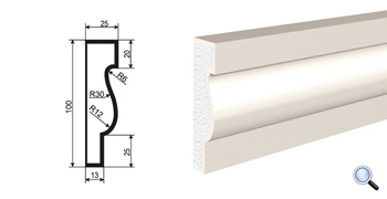 Фасадный молдинг Lepninaplast МВ-100/1