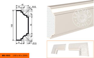 Фасадный молдинг Lepninaplast МВ-100/2