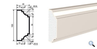 Фасадный молдинг Lepninaplast МВ-100/2