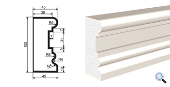 Фасадный молдинг Lepninaplast МВ-100/3