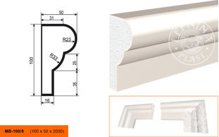 Фасадный молдинг Lepninaplast МВ-100/5